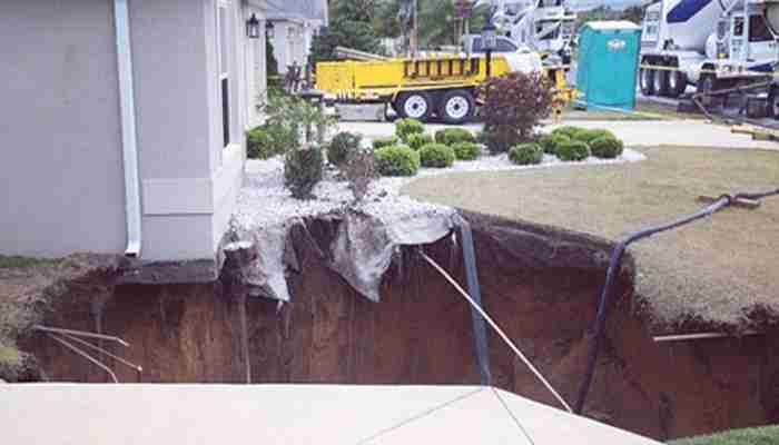 Dissolution sinkholes