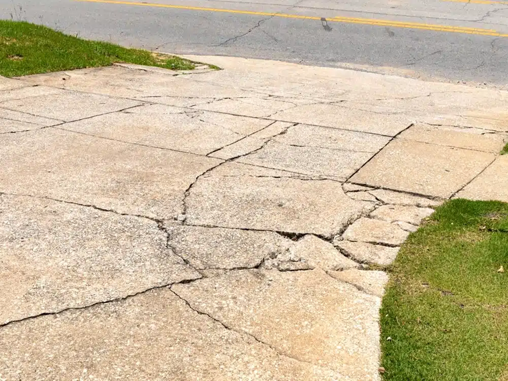Cracked or Tilted Driveways