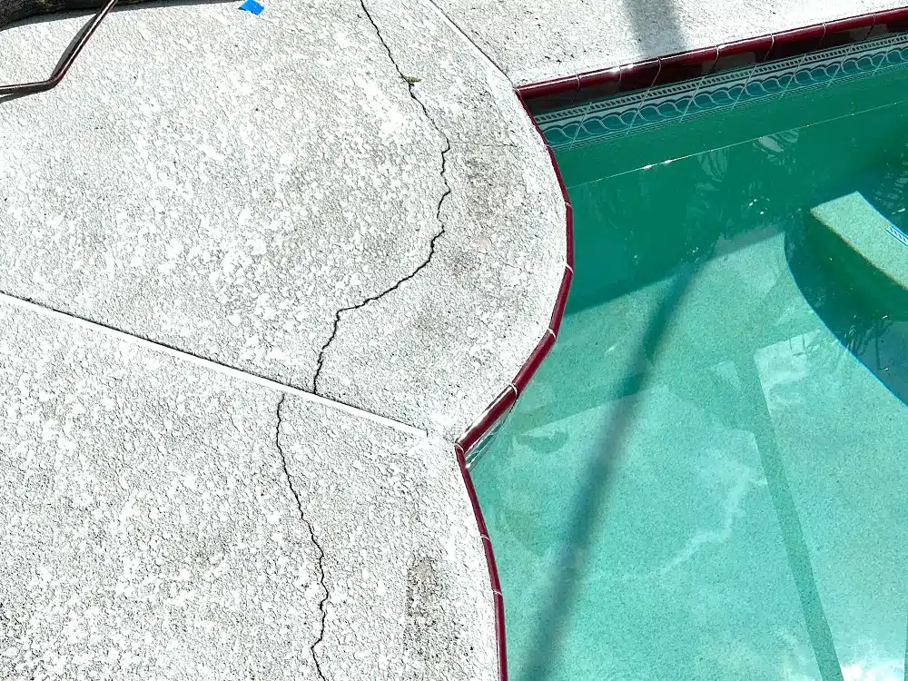 Concrete Lifting - Cracked Pool Deck Micropile Structural Support