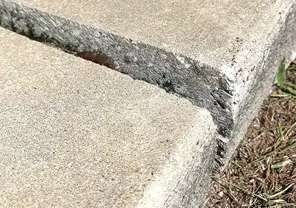 uneven concrete slab