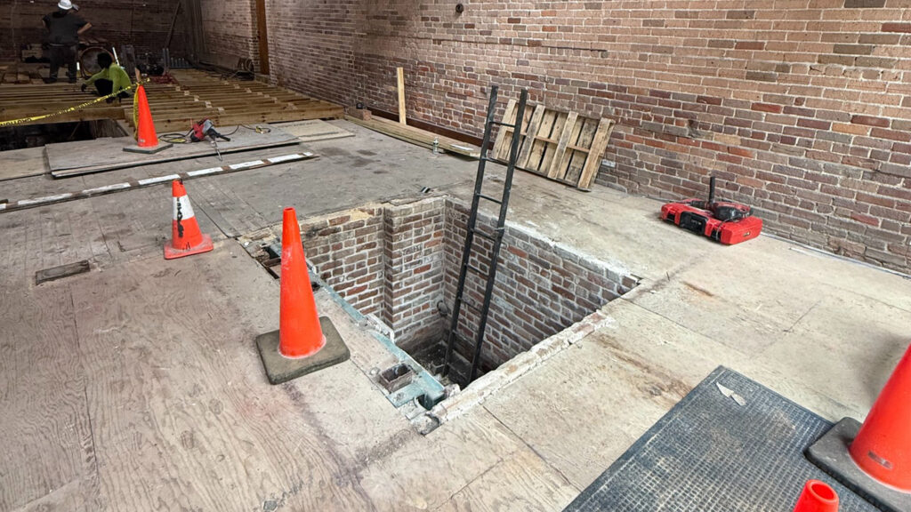 Polyurethane Permeation Grout Injections Stabilize Bank Expansion Elevator Shaft in Downtown Tampa 3 Far away shot of the elevator shaft