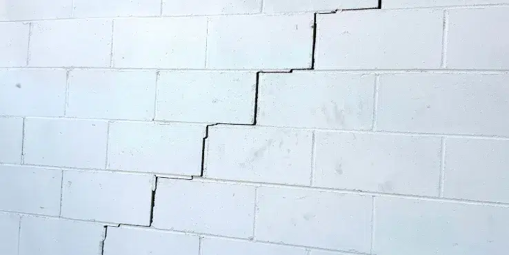 Stair-step cracks on home