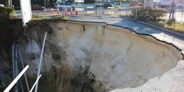 Sinkhole in Trinity