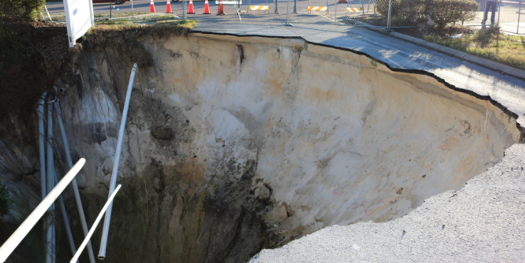 Commercial sinkhole repair in Trinity, FL.