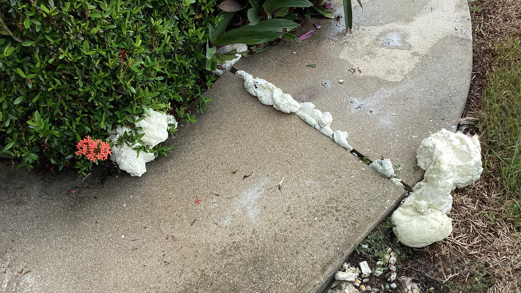 residential concrete walkway polyurethane injection