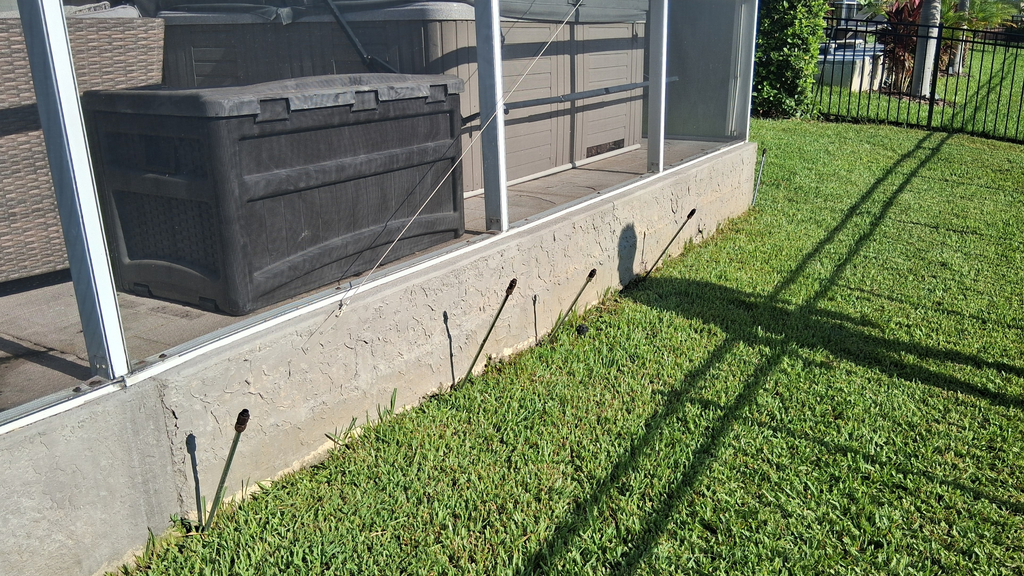 residential pool deck before